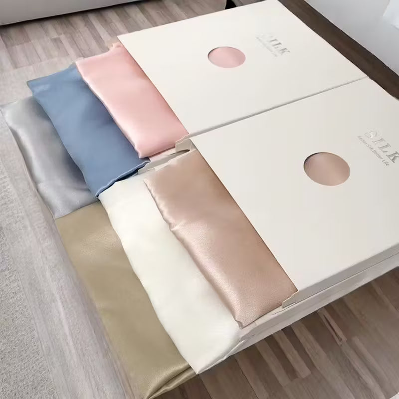 Luxury 19 Momme Mulberry Silk Pillowcase - 100% Pure Silk, Gift Boxed