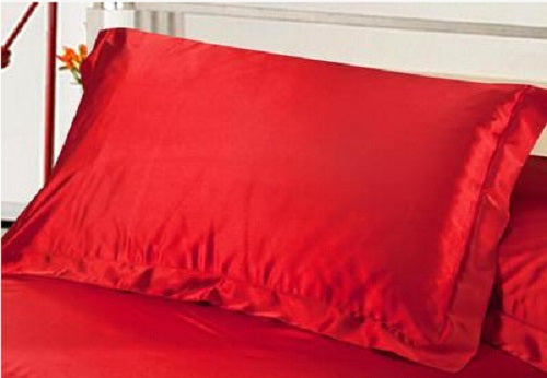 Satin Pillowcases - Choice of Colours - Pair of 2
