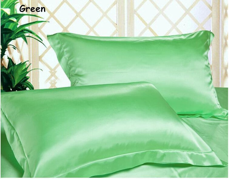 Satin Pillowcases - Choice of Colours - Pair of 2