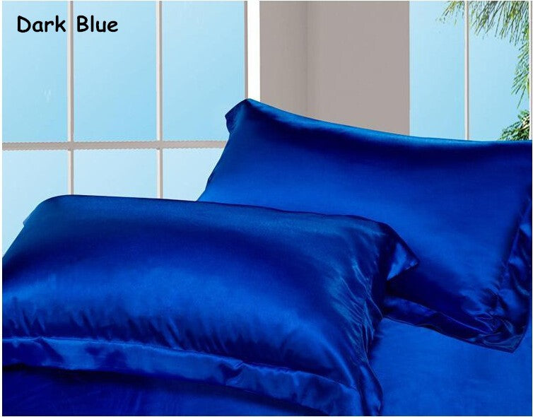 Satin Pillowcases - Choice of Colours - Pair of 2