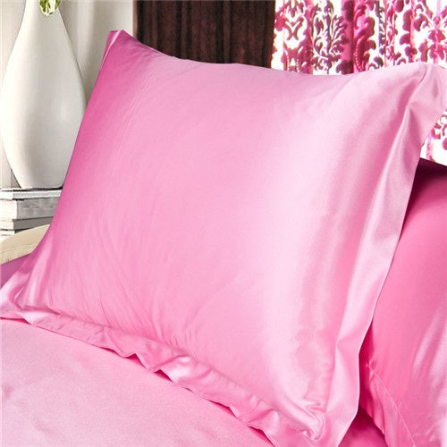Satin Pillowcases - Choice of Colours - Pair of 2
