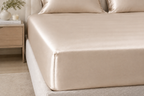 Champagne satin fitted sheet