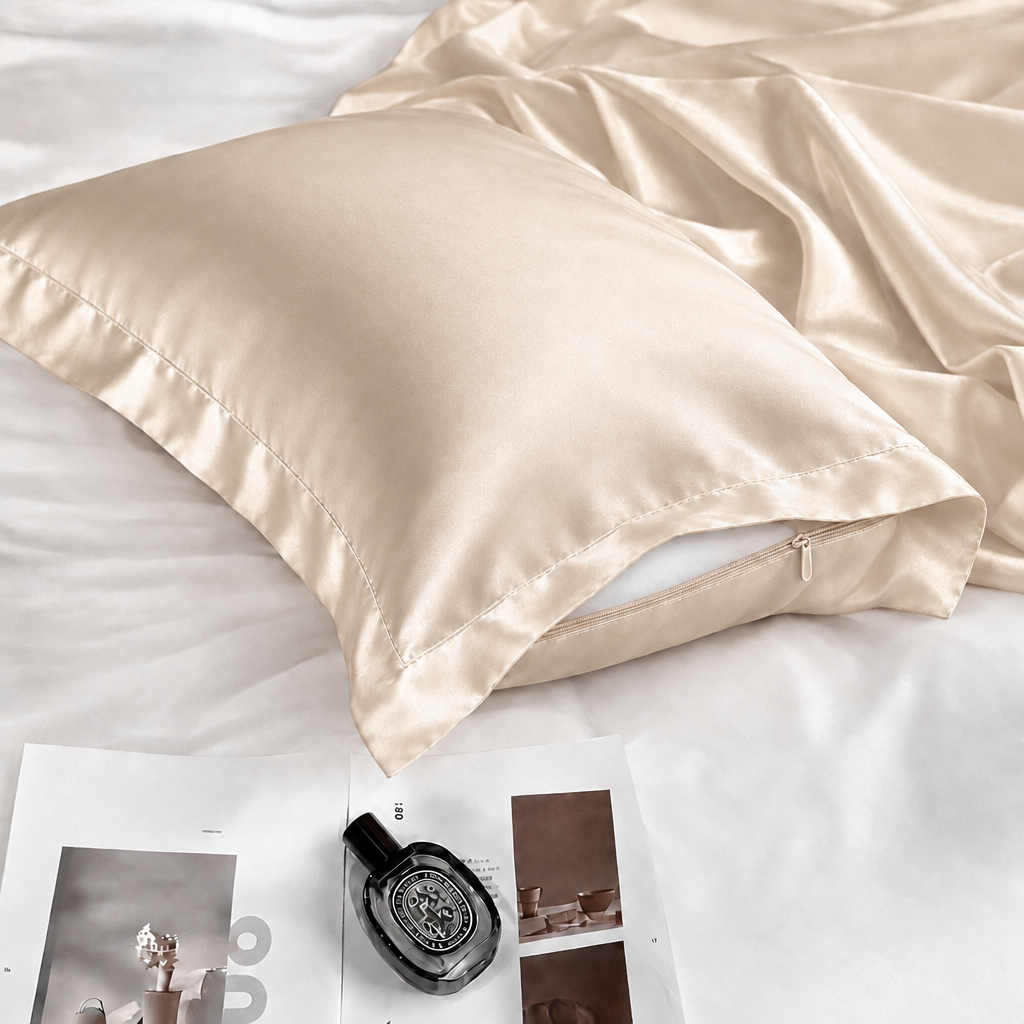 Pure Mulberry Silk Pillowcase – Oxford Style, Grade 6A