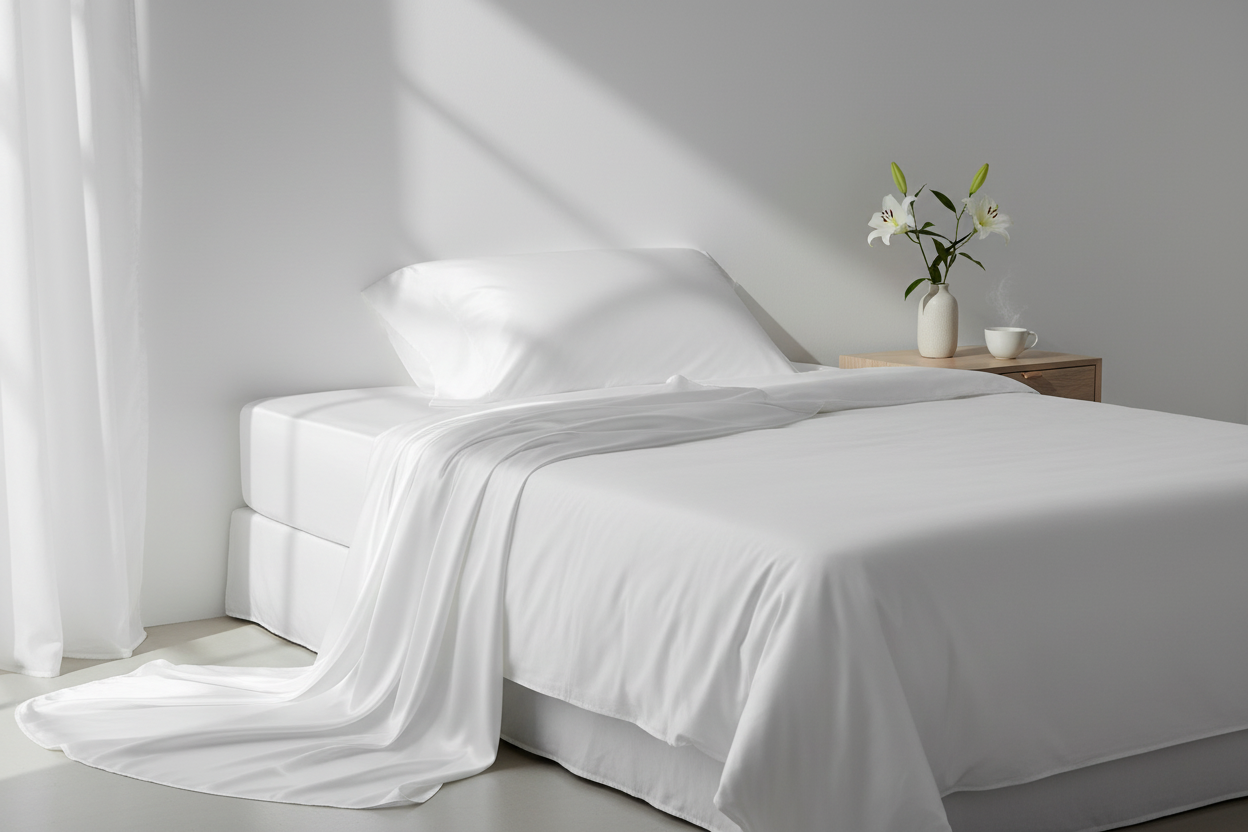 Luxury Satin Fitted Bed Sheets - Choice of Colours
