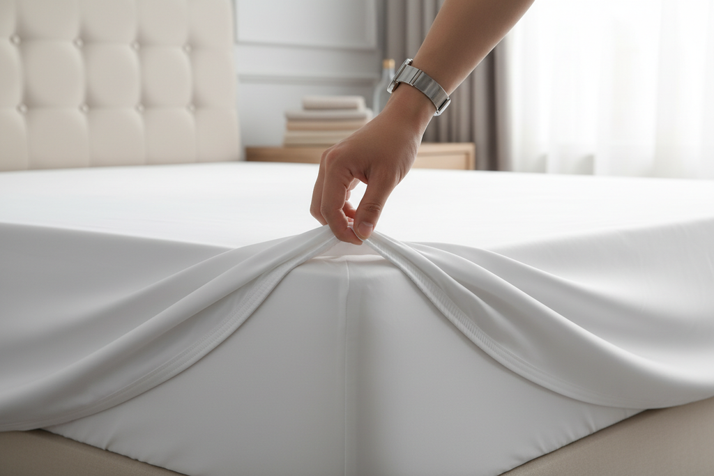 Fitted Sheet White Corner