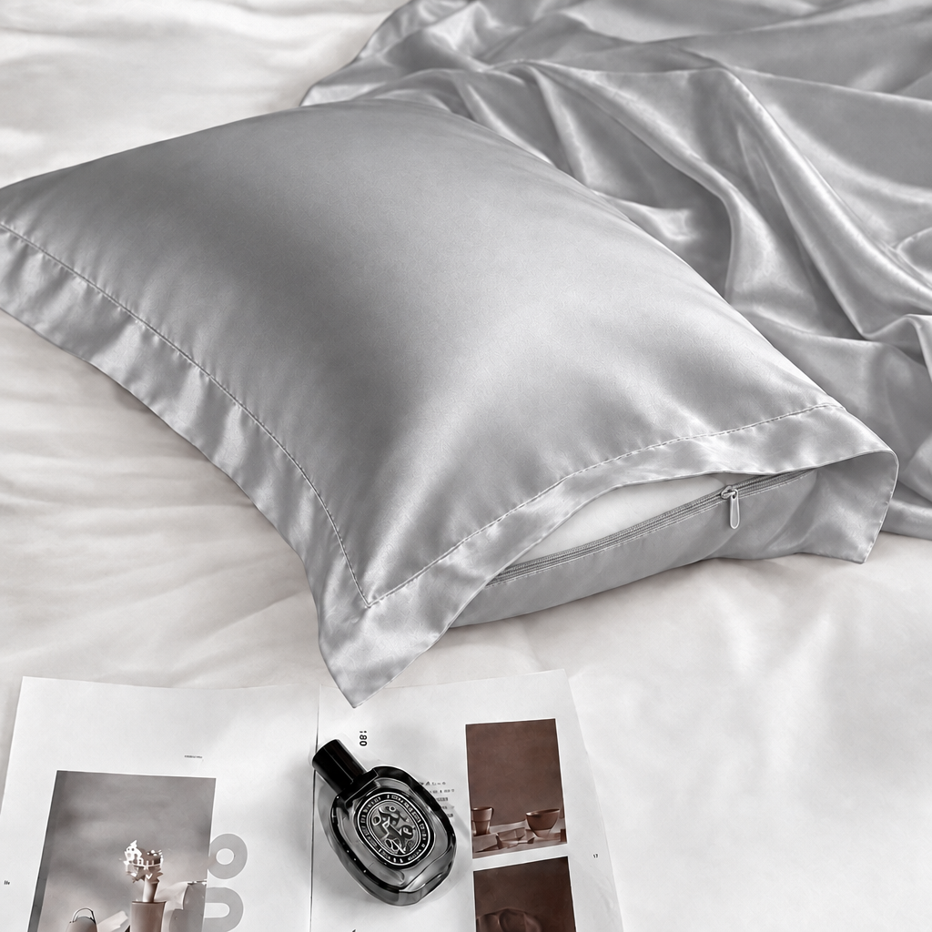 Pure Mulberry Silk Pillowcase – Oxford Style, Grade 6A