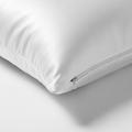 Silk pillowcase concealed zip closure detail