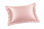 Generated mockup of one pink satin pillowcase