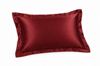 Generated mockup of one red satin pillowcase