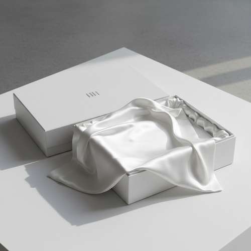 White Silk Pillowcase with Luxury Gift Box