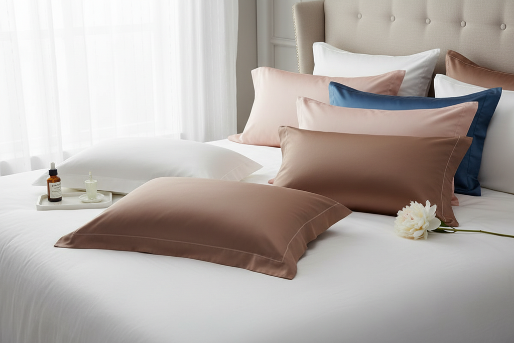 100% Pure Mulberry Silk Pillowcases - 19-22 or 25 Momme - Oxford Style - Various Colours