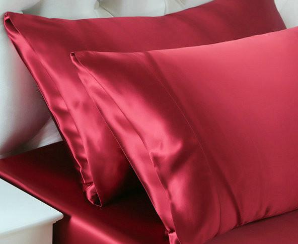 Satin Pillowcases - Choice of Colours - Pair of 2