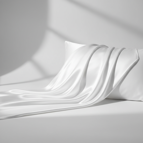 White Silk Pillowcase - Product Shot