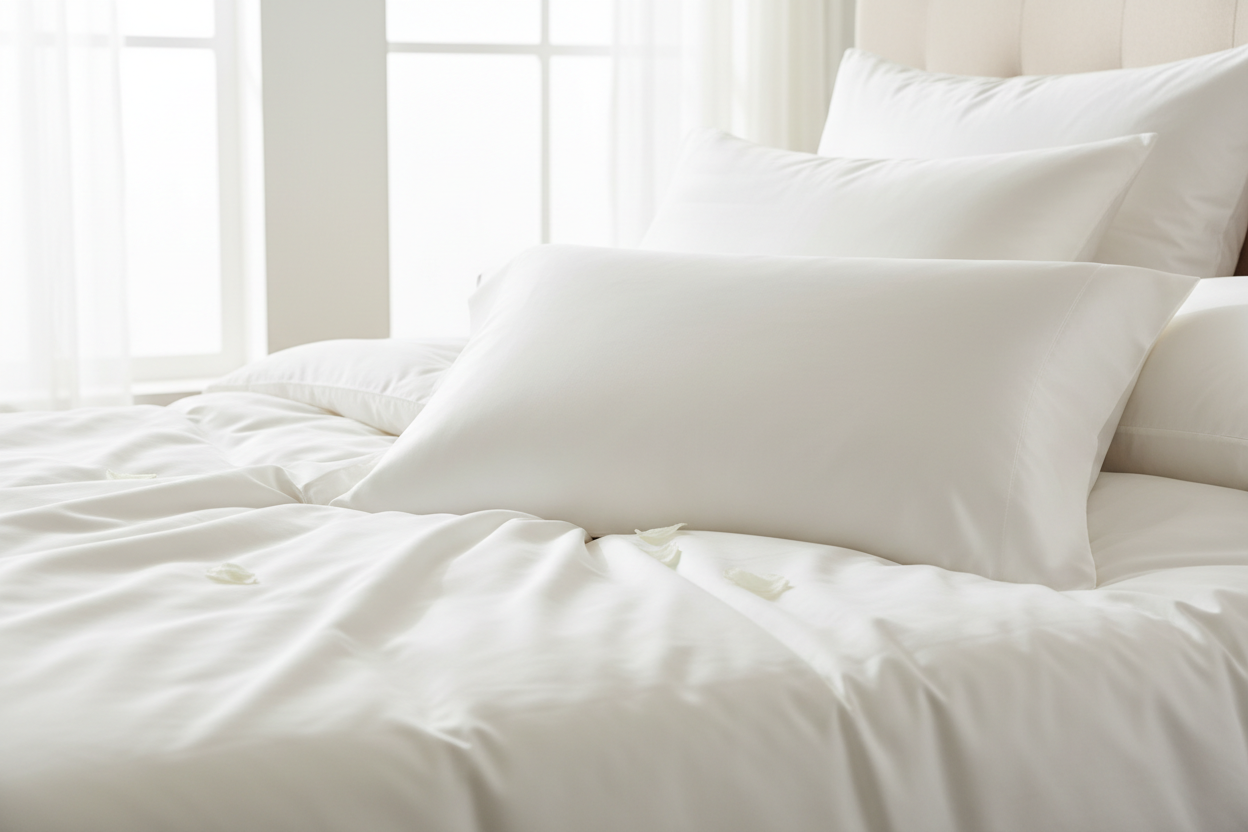 White Silk Pillowcase
