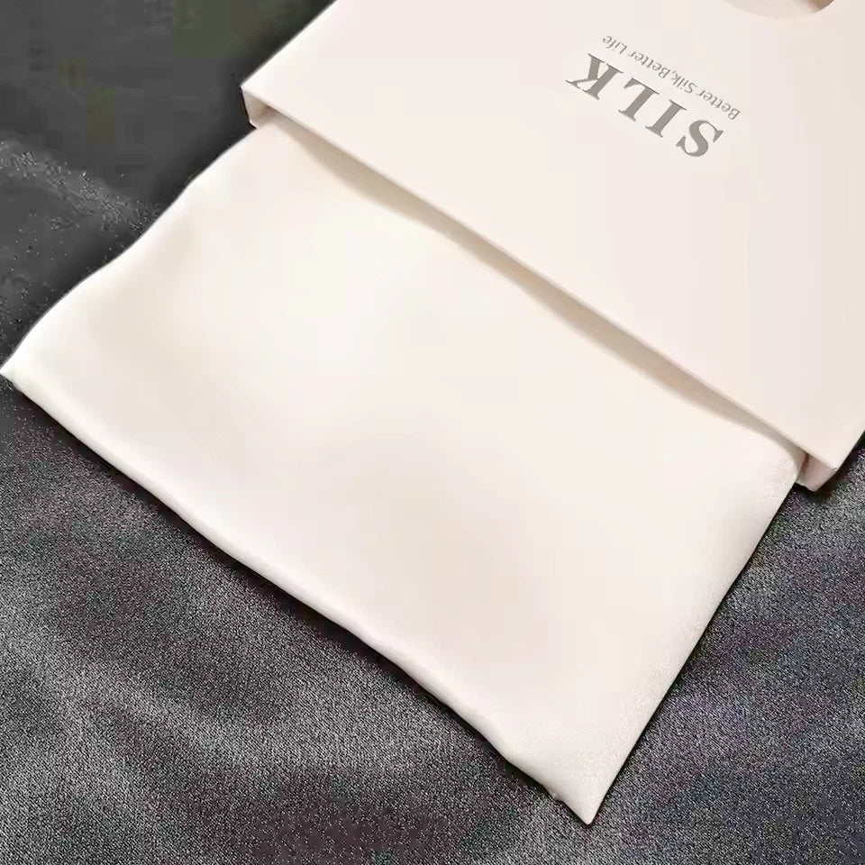 Pure Mulberry Silk Pillowcase Gift Set – 2 White 25-Momme Housewife Pillowcases